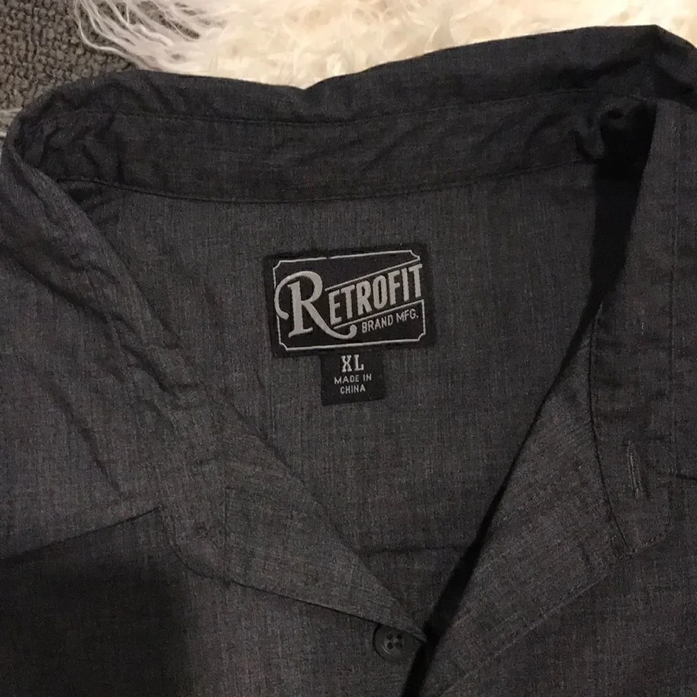 Retrofit Brand Button Down Shirt